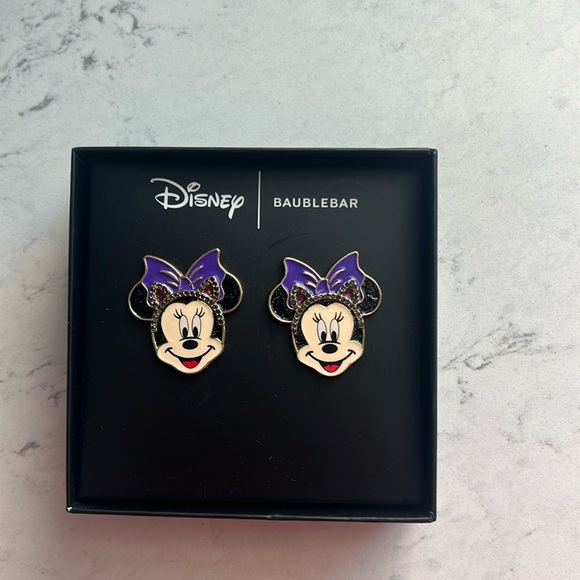 Disney and Baubleba Jewelry - Disney x BaubleBar Minnie Mouse Purple Halloween Earrings